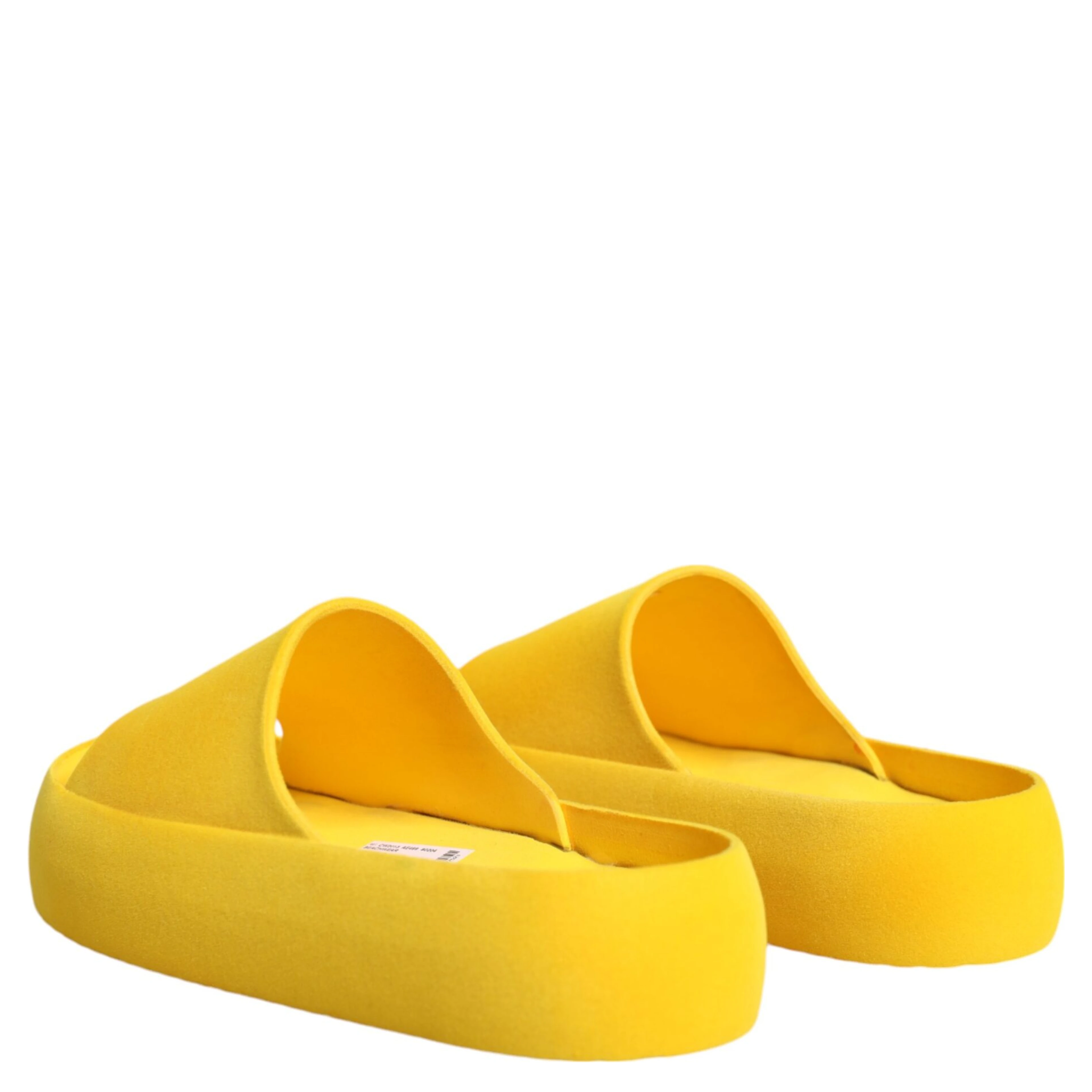 Yellow Rubber Slides Sandals Beachwear Shoes