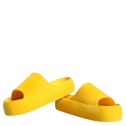 Yellow Rubber Slides Sandals Beachwear Shoes