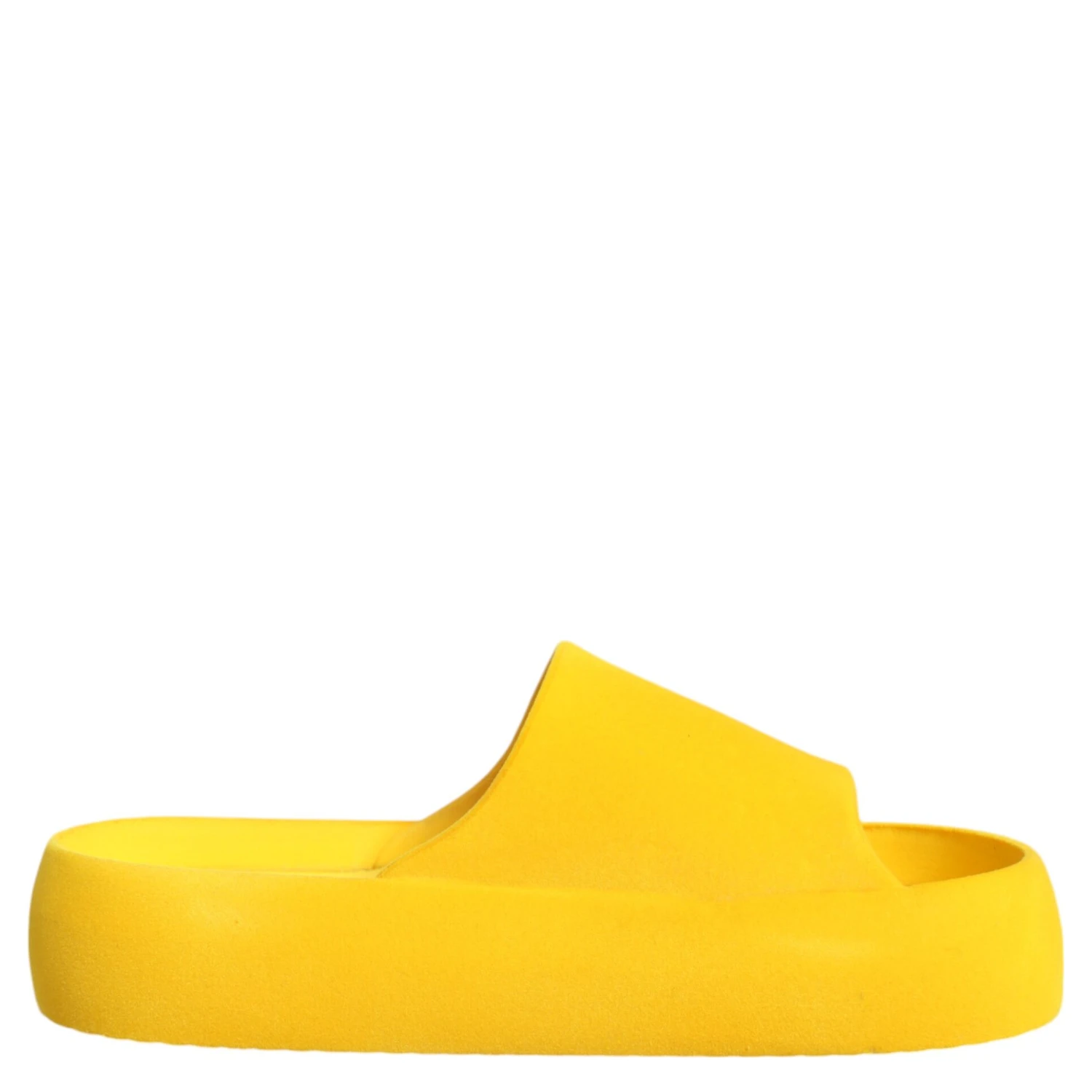 Yellow Rubber Slides Sandals Beachwear Shoes