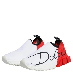 White Red Low Top Sorrento Men Sneakers Shoes