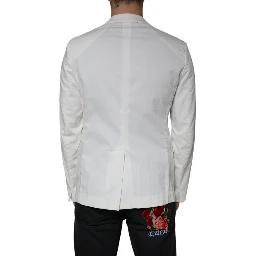 White Single Breasted One Button Dress Formal Blazer