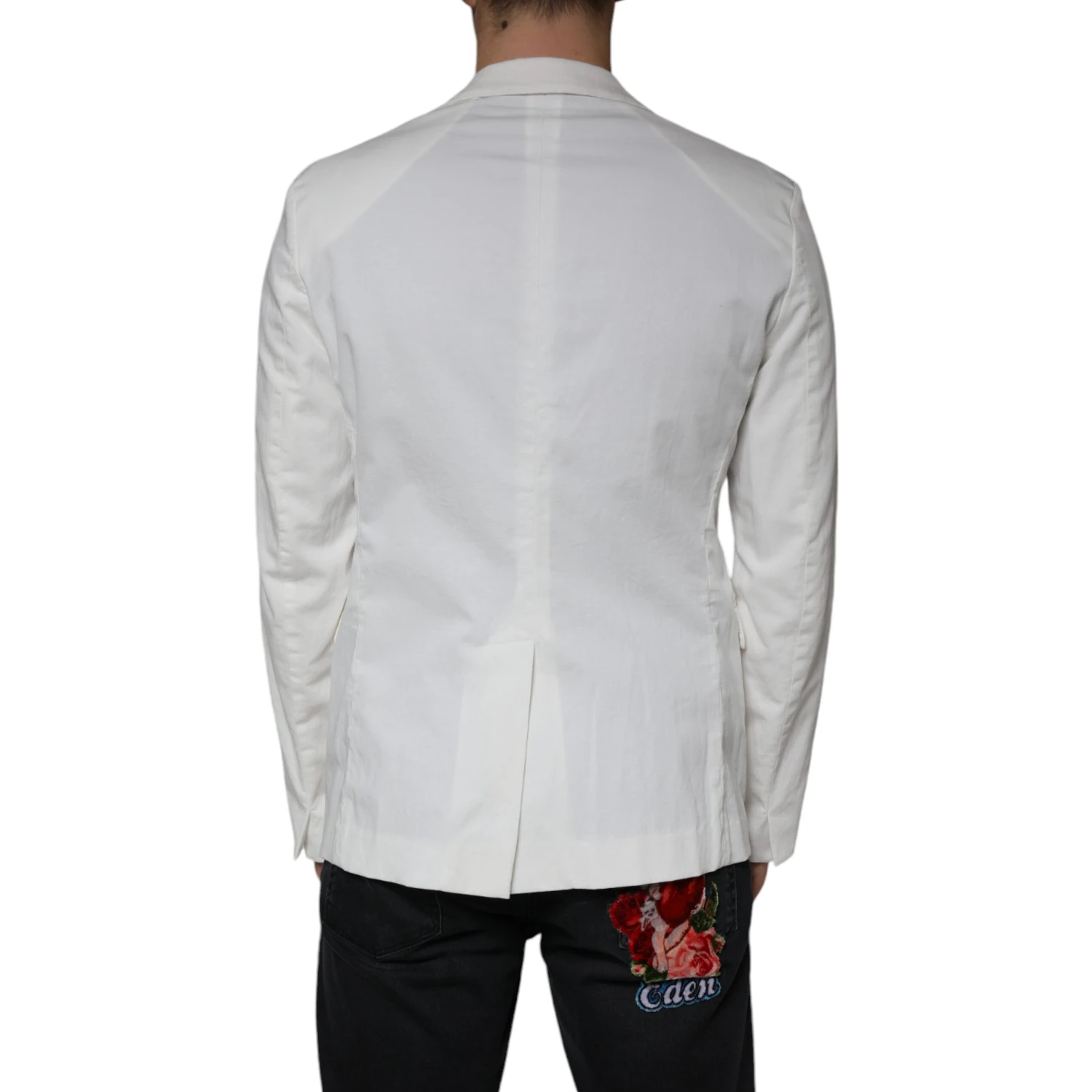 White Single Breasted One Button Dress Formal Blazer