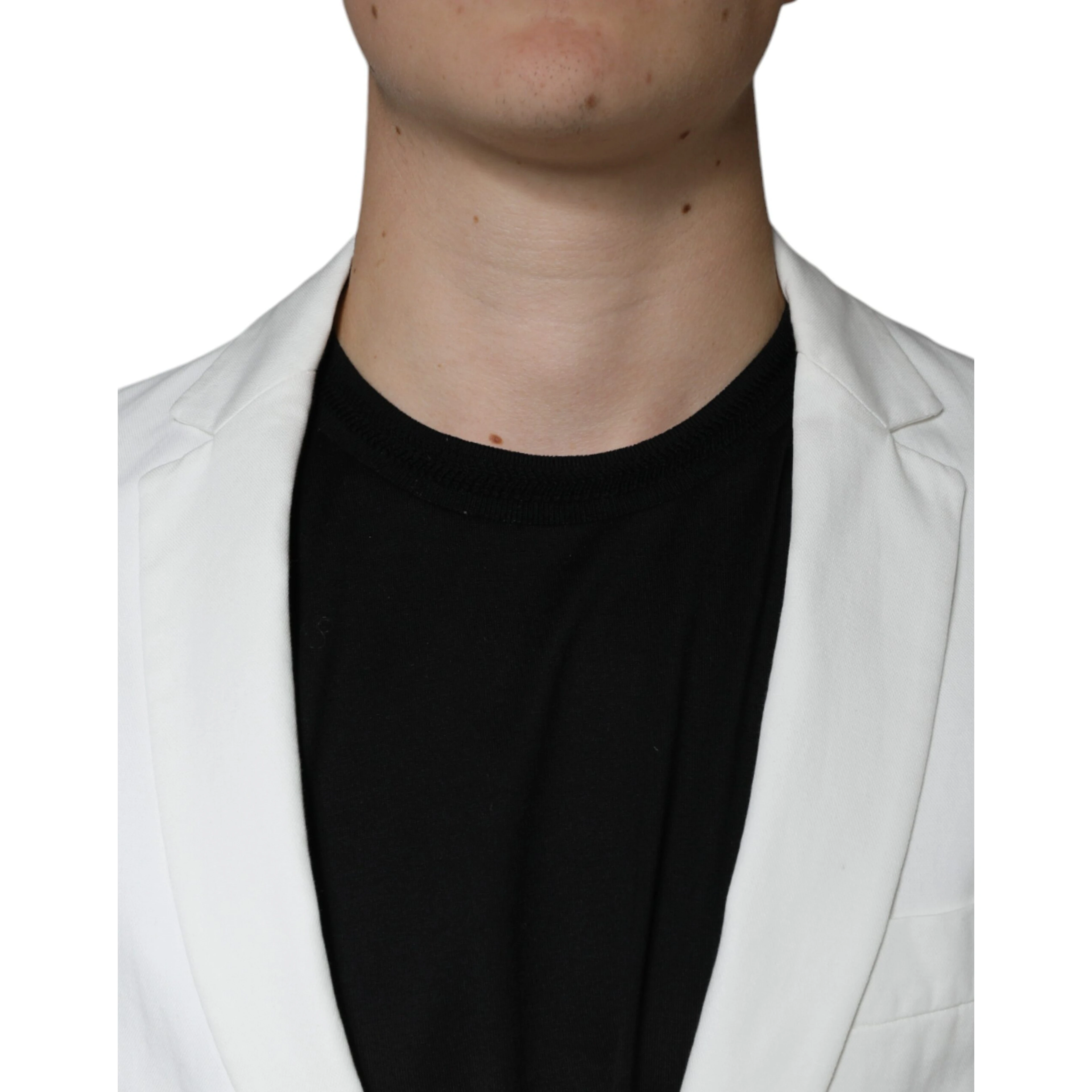 White Single Breasted One Button Dress Formal Blazer