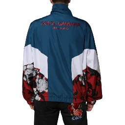 Multicolor Polyester Full Zip Jacket