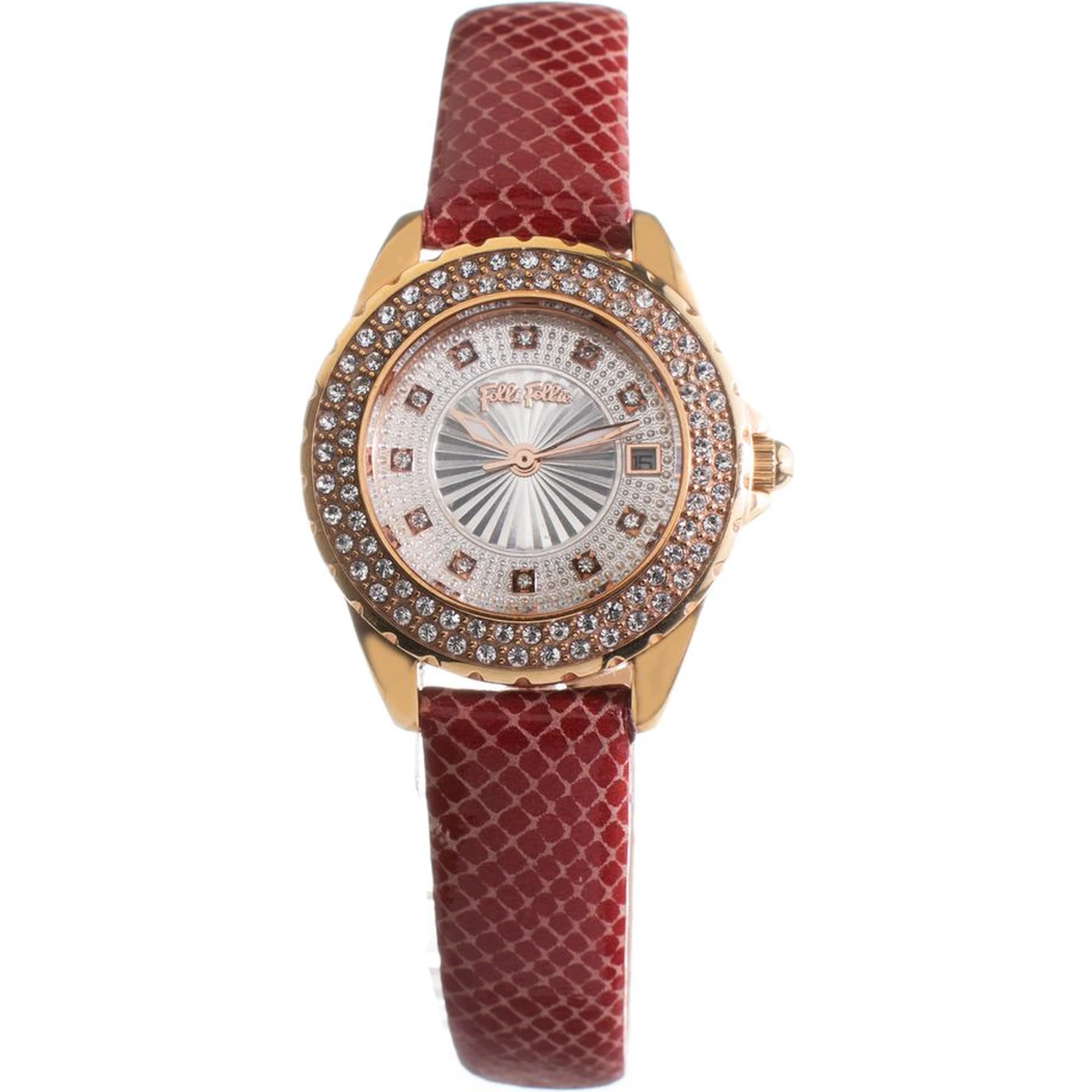Red Leather Dress Watch