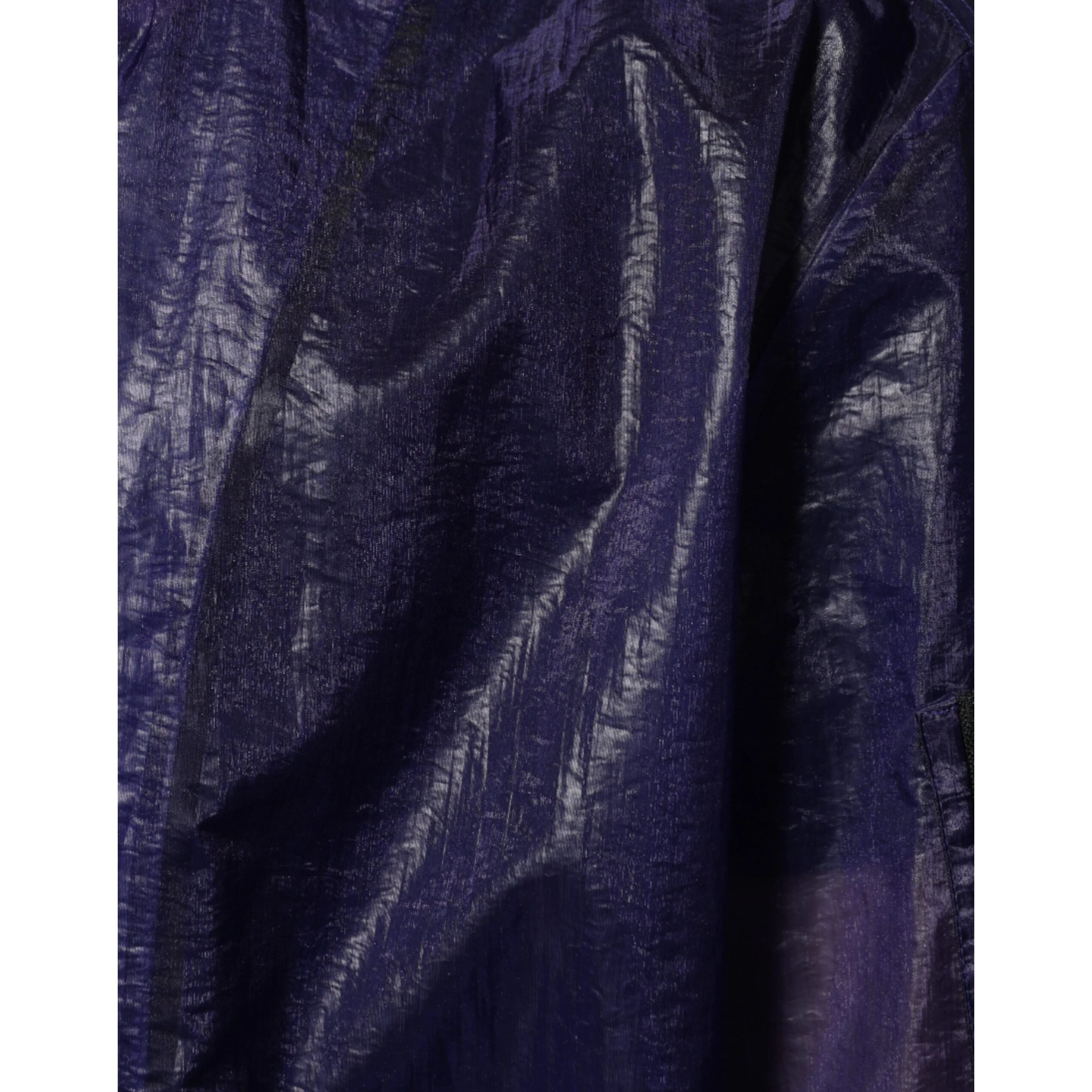 Blue Cotton Stretch Full Zip Bomber Jacket