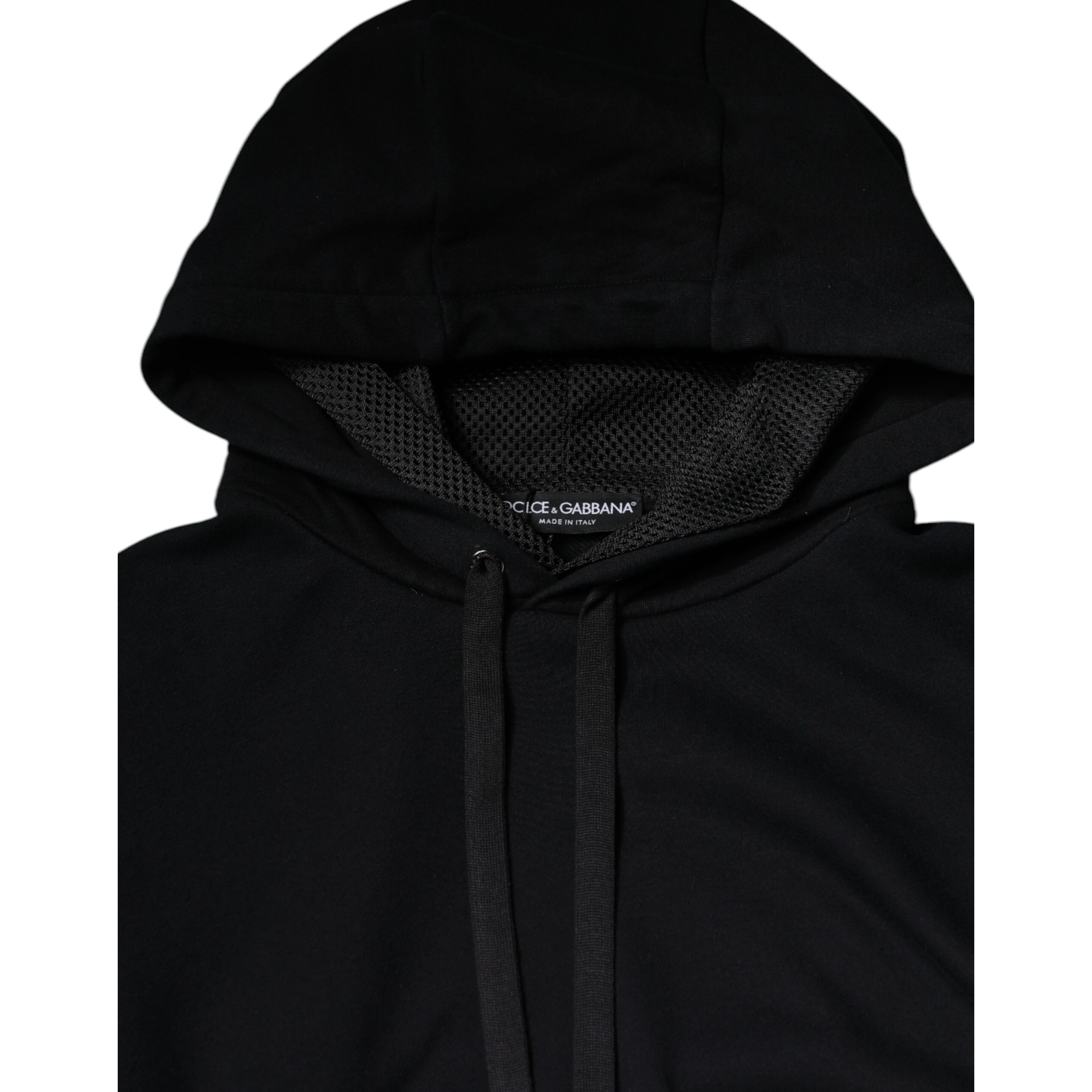 Black Hooded Pullover Men Sweatshirt Sweater