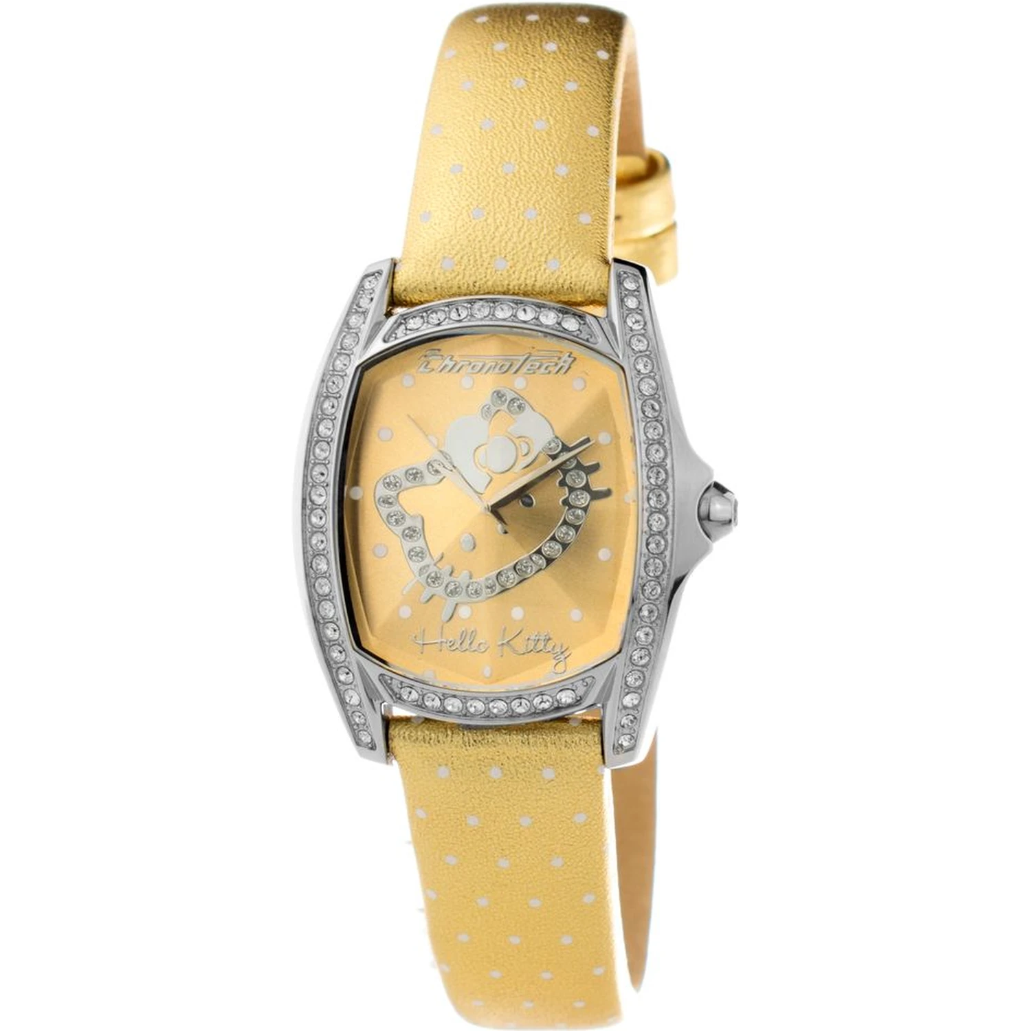 Gold Leather Dress Watch