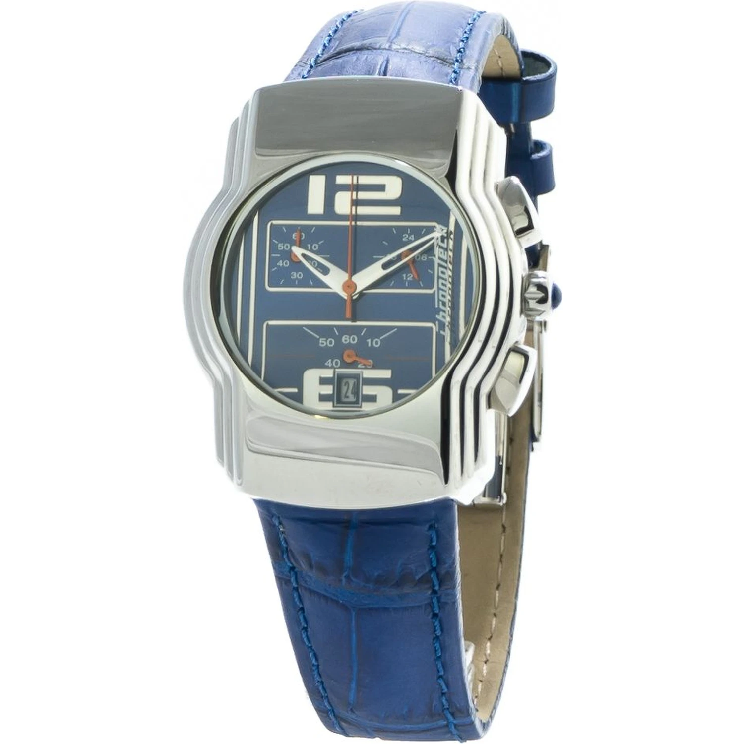 Blue Leather Dress Watch