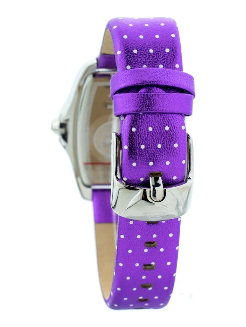 Purple Leather Dress Watch