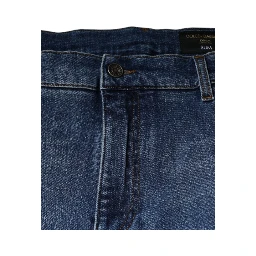 Blue Washed Cotton Stretch Men Denim Jeans