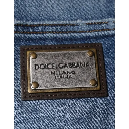Blue Washed Cotton Stretch Men Denim Jeans