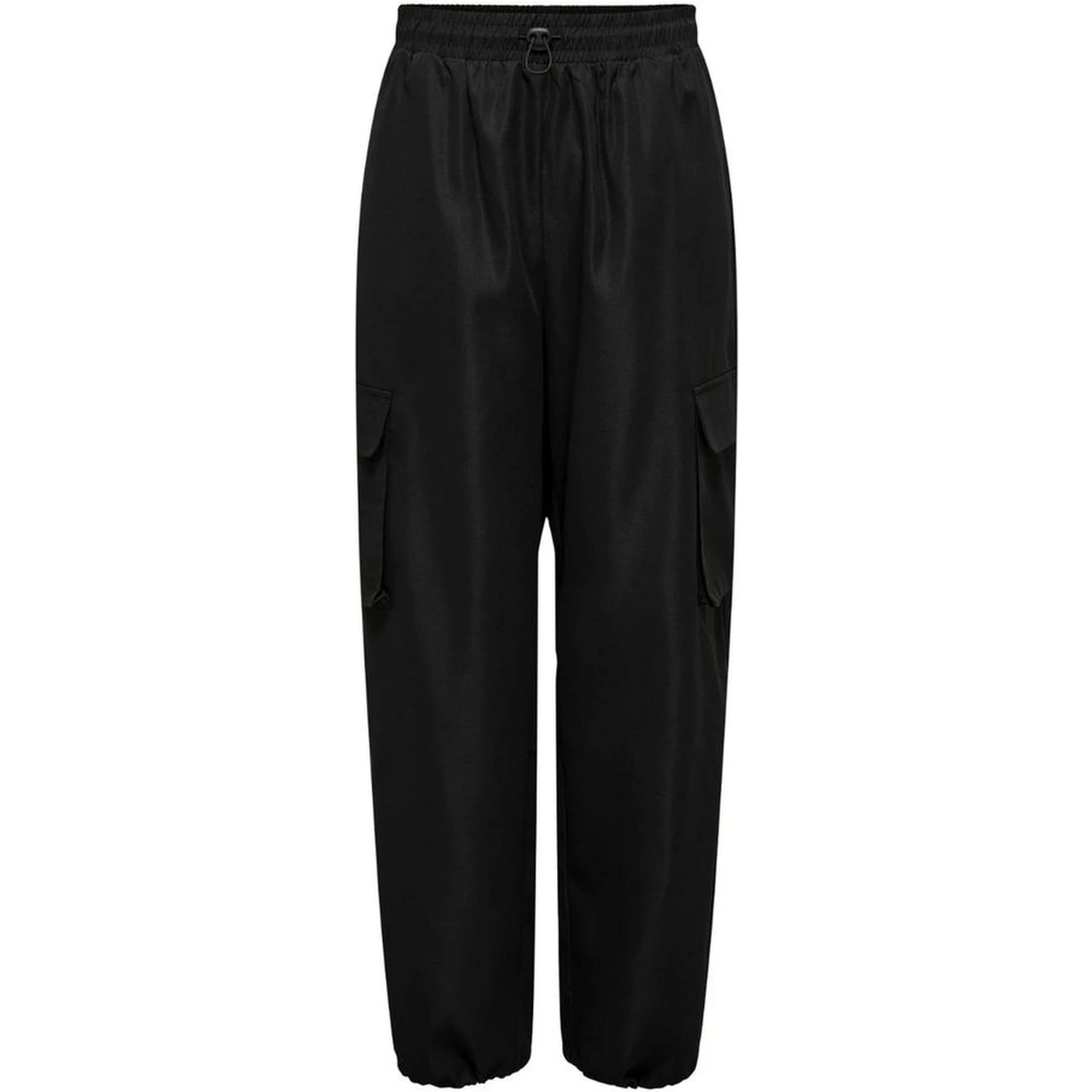 Black Cotton Cargo Pants