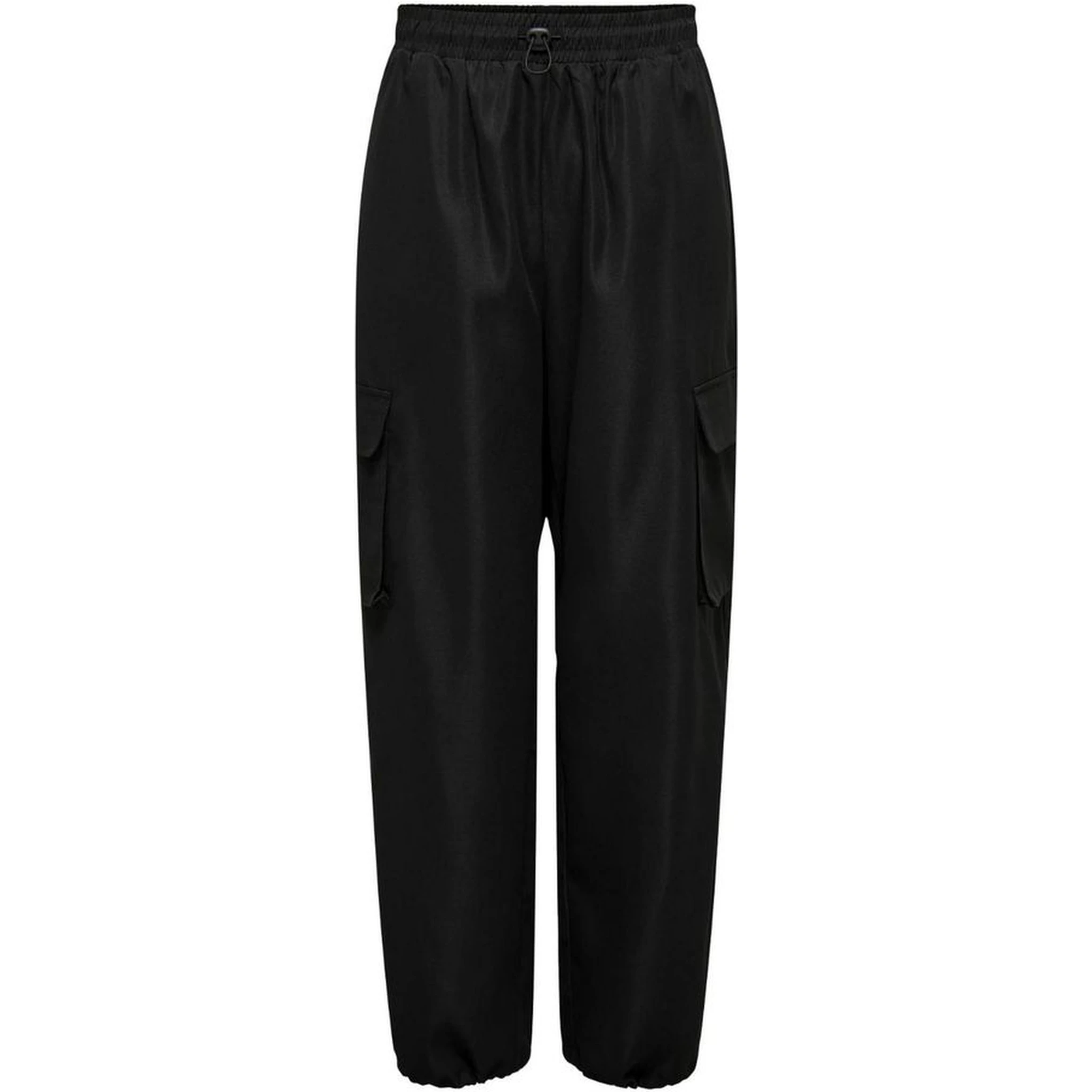 Black Cotton Cargo Pants