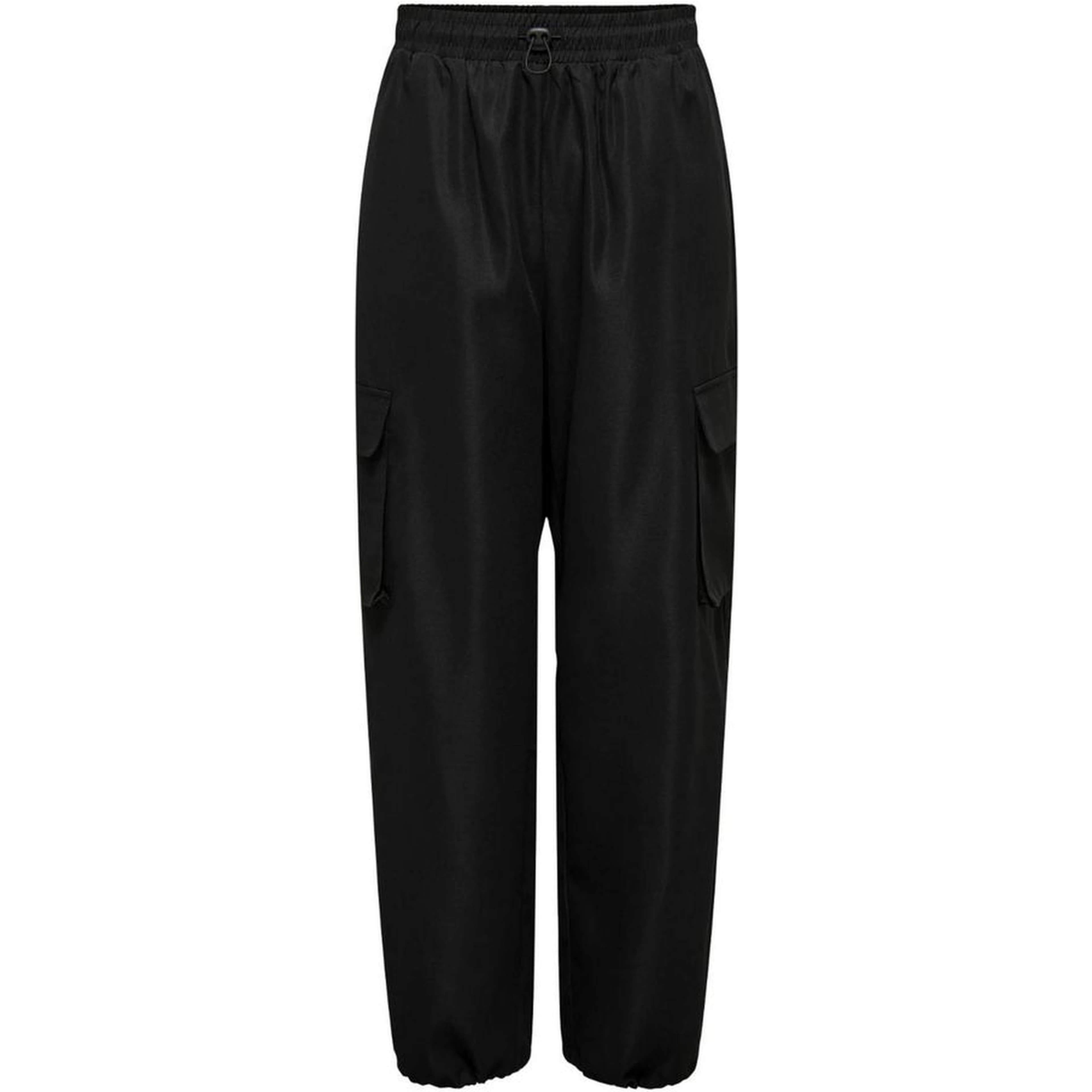 Black Cotton Cargo Pants