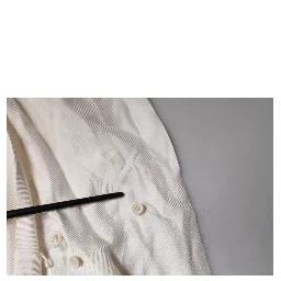 Beige Silk Ascot Collared Long Sleeves Top