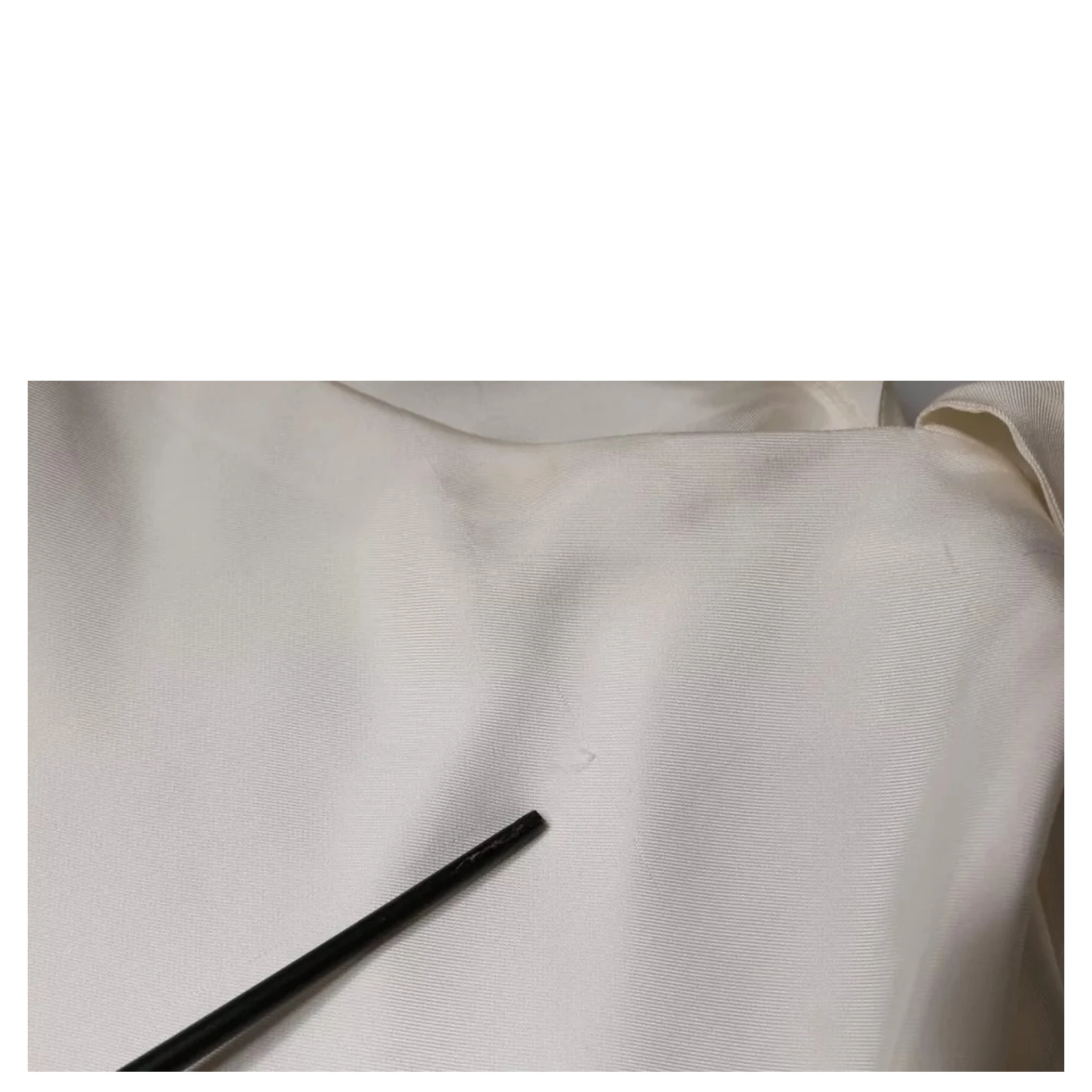 Beige Silk Ascot Collared Long Sleeves Top