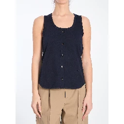 Tank top with buttons
