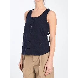Tank top with buttons