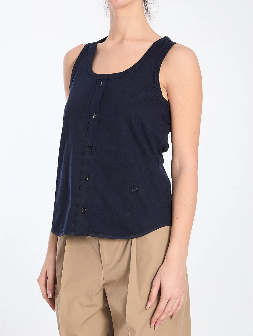 Tank top with buttons
