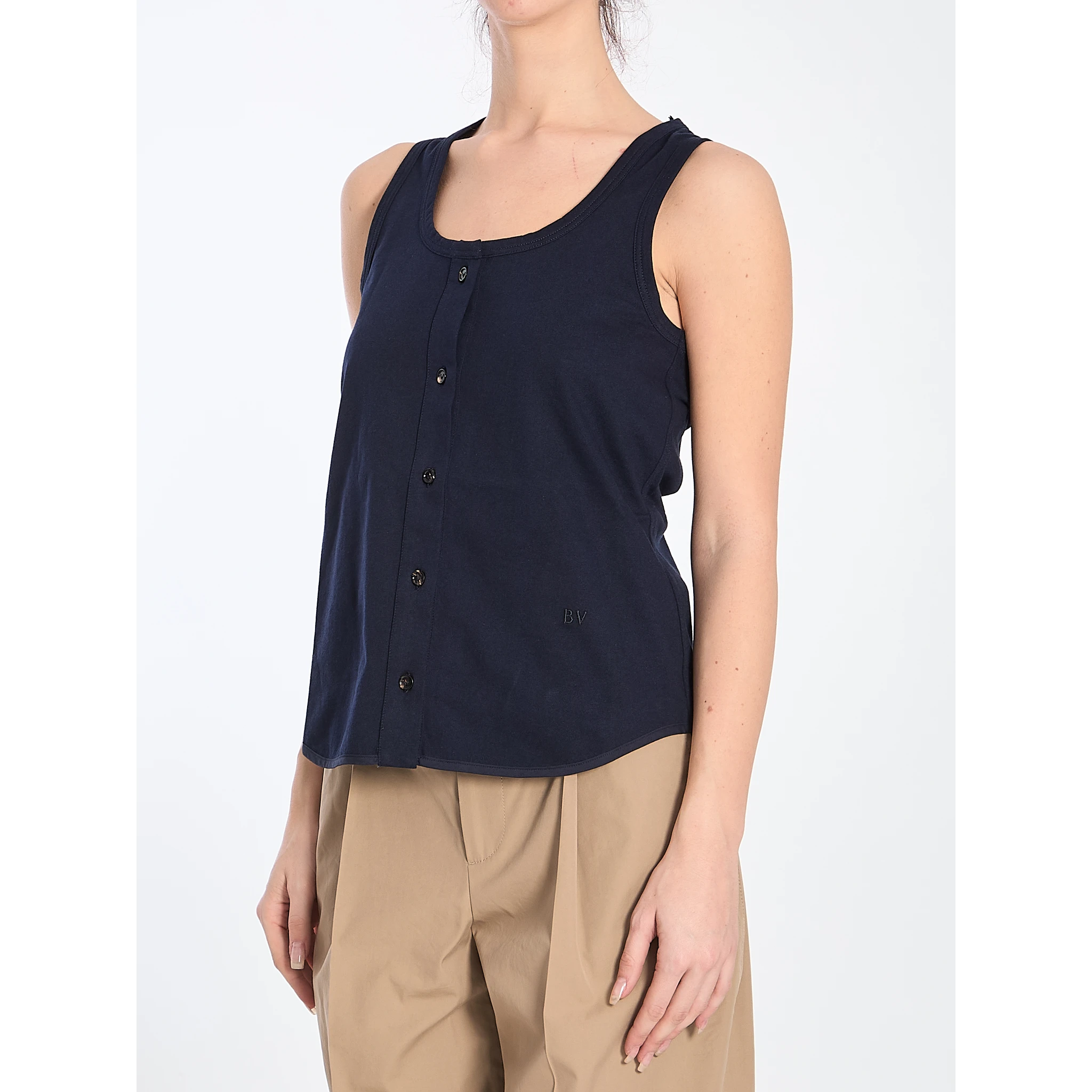 Tank top with buttons