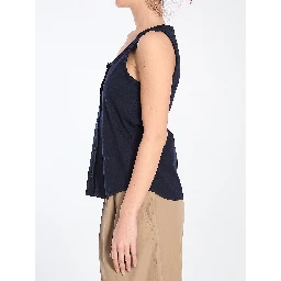 Tank top with buttons