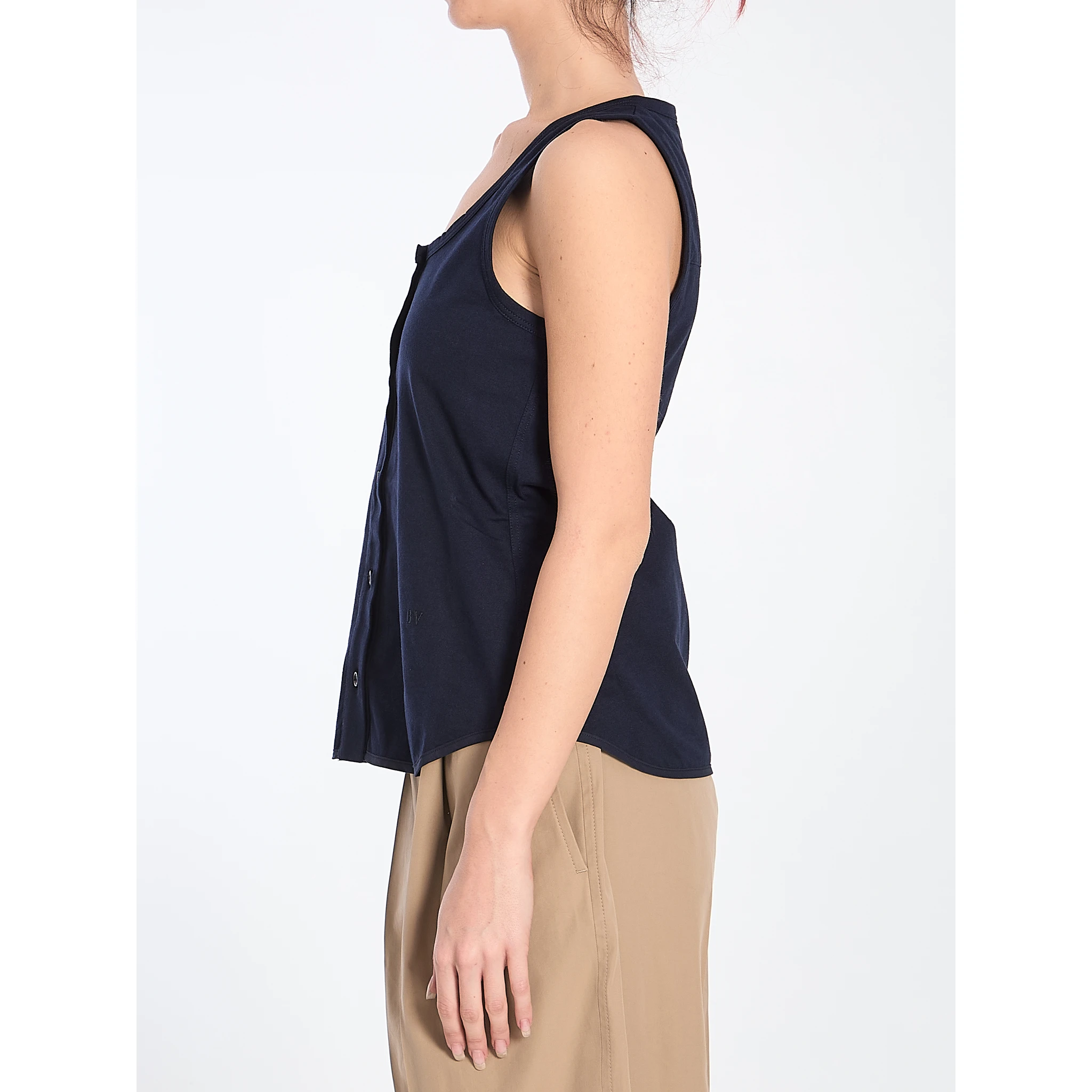 Tank top with buttons