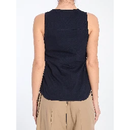 Tank top with buttons