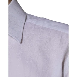 White Cotton Slim Fit Formal GOLD Dress Shirt