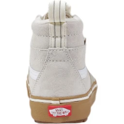 Beige Leather High Top Sneakers