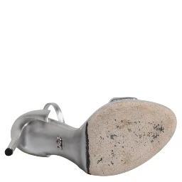 Silver Leather Platform Keira Sandals Shoes