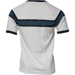 White DG Crown Cotton Crew Neck T-shirt