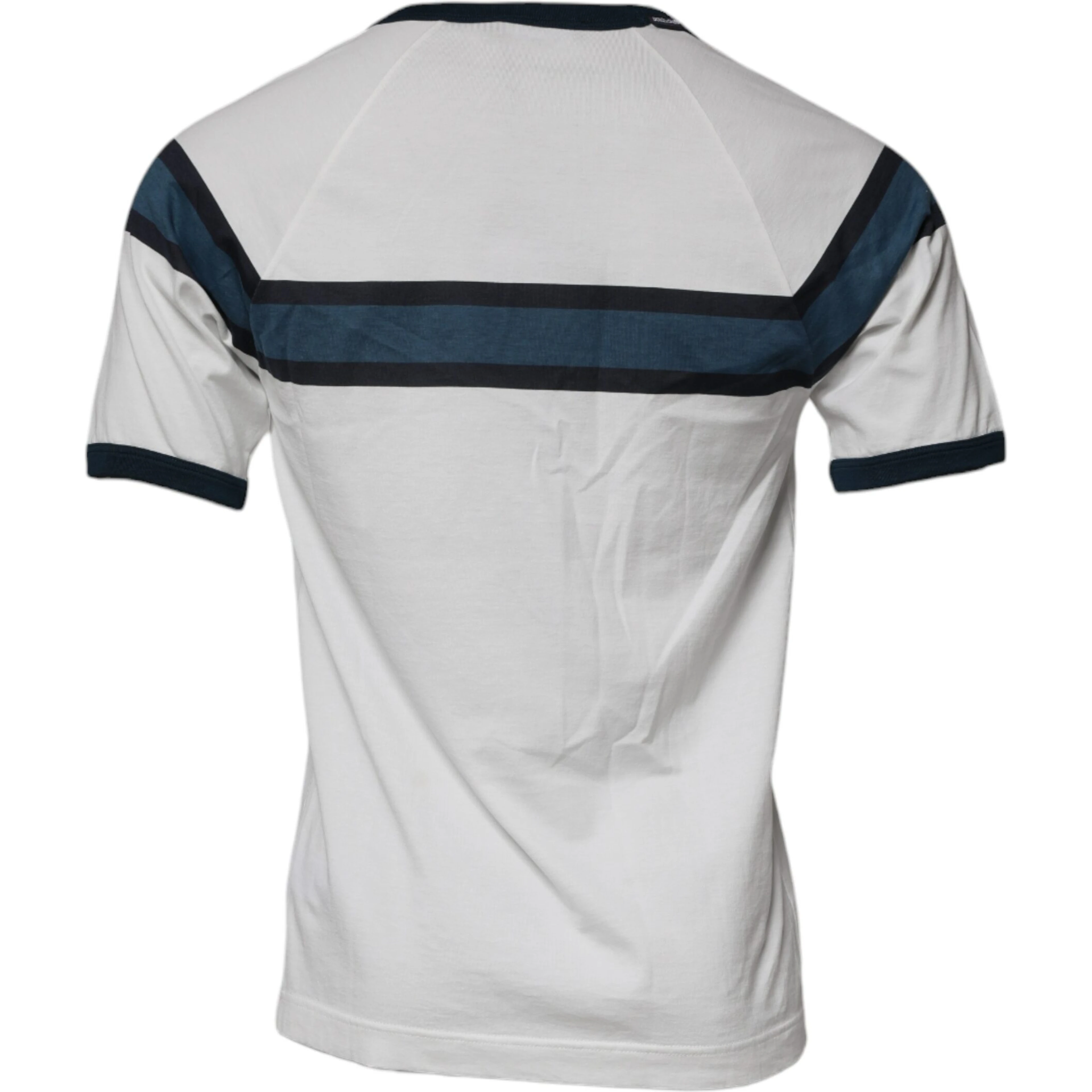 White DG Crown Cotton Crew Neck T-shirt