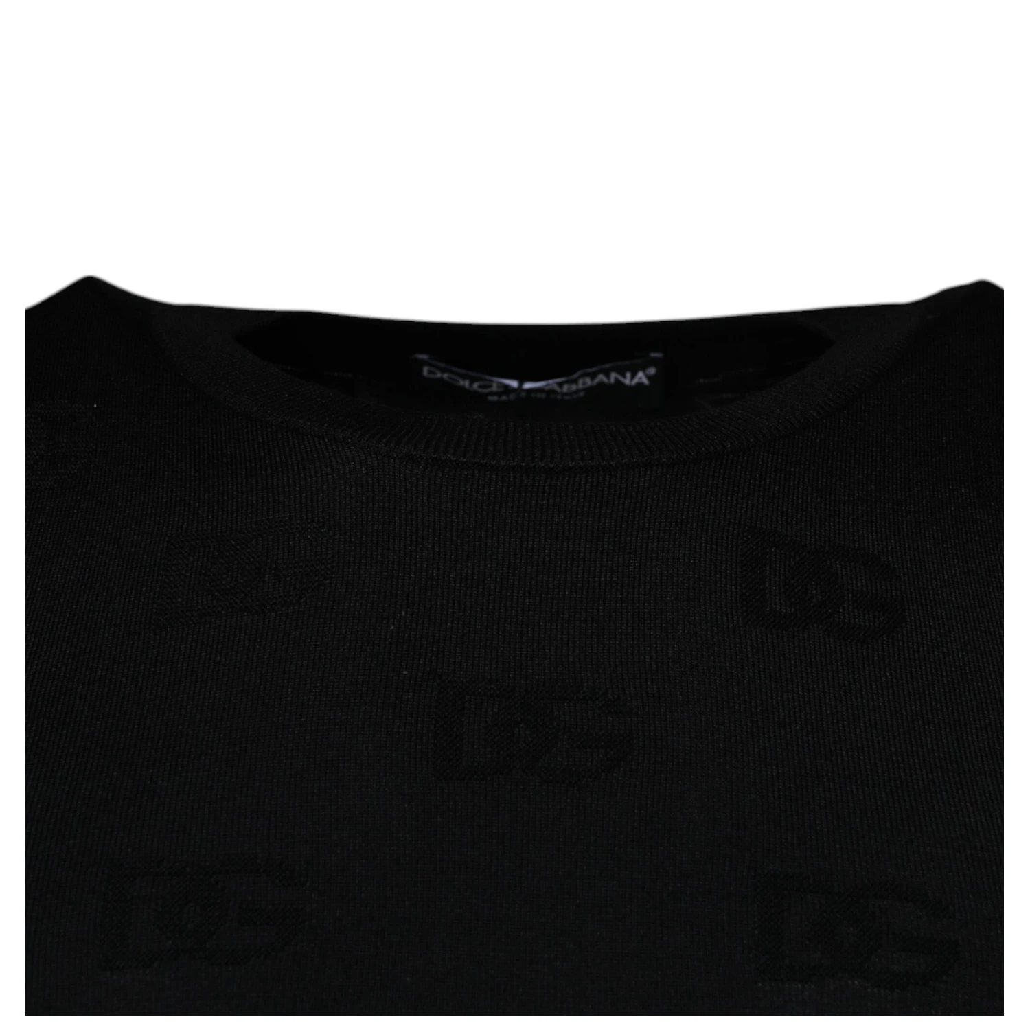 Black Silk Round Neck Sleeveless T-shirt