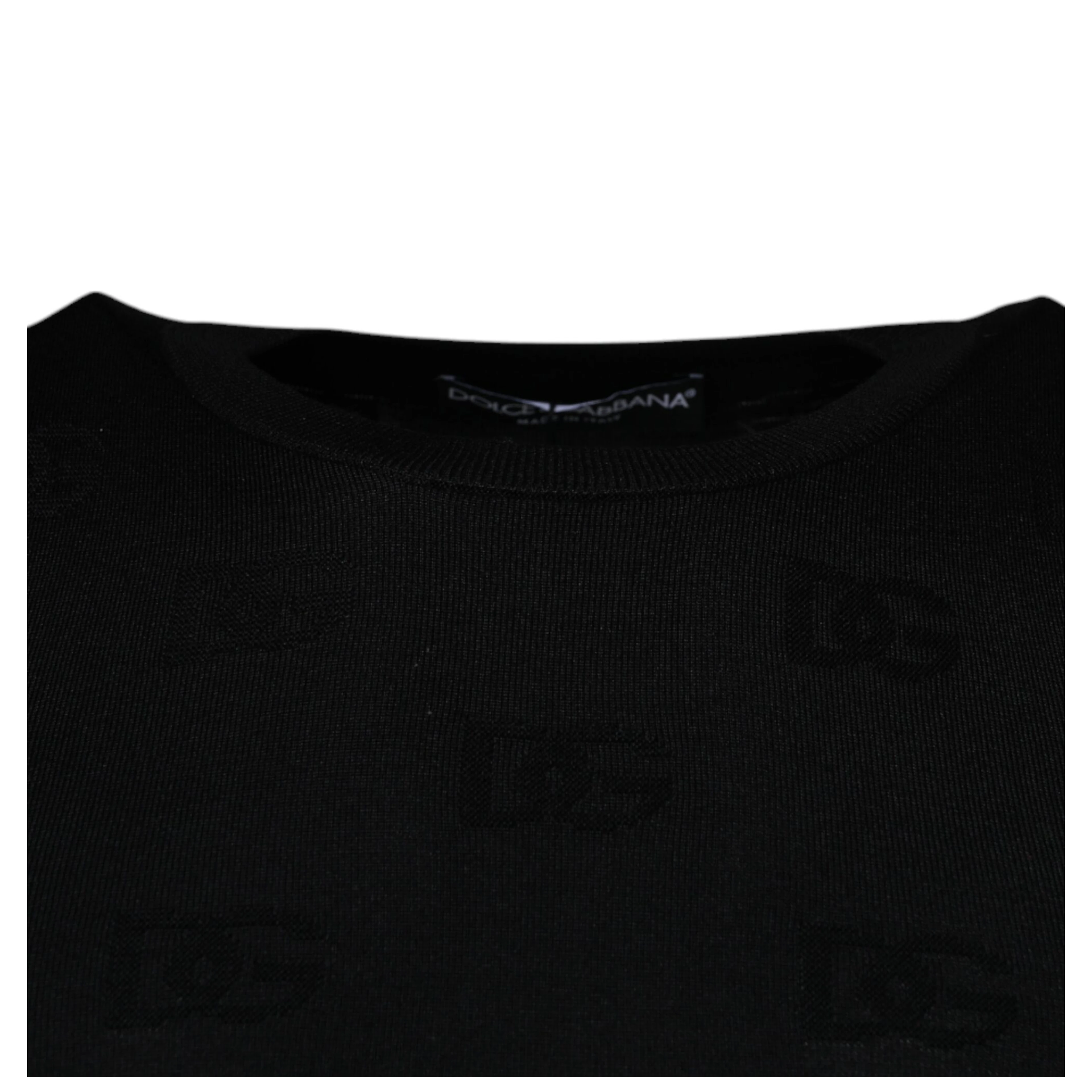 Black Silk Round Neck Sleeveless T-shirt