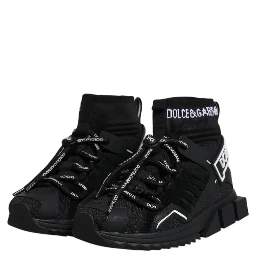Black Sorrento Socks Logo Sneakers Shoes