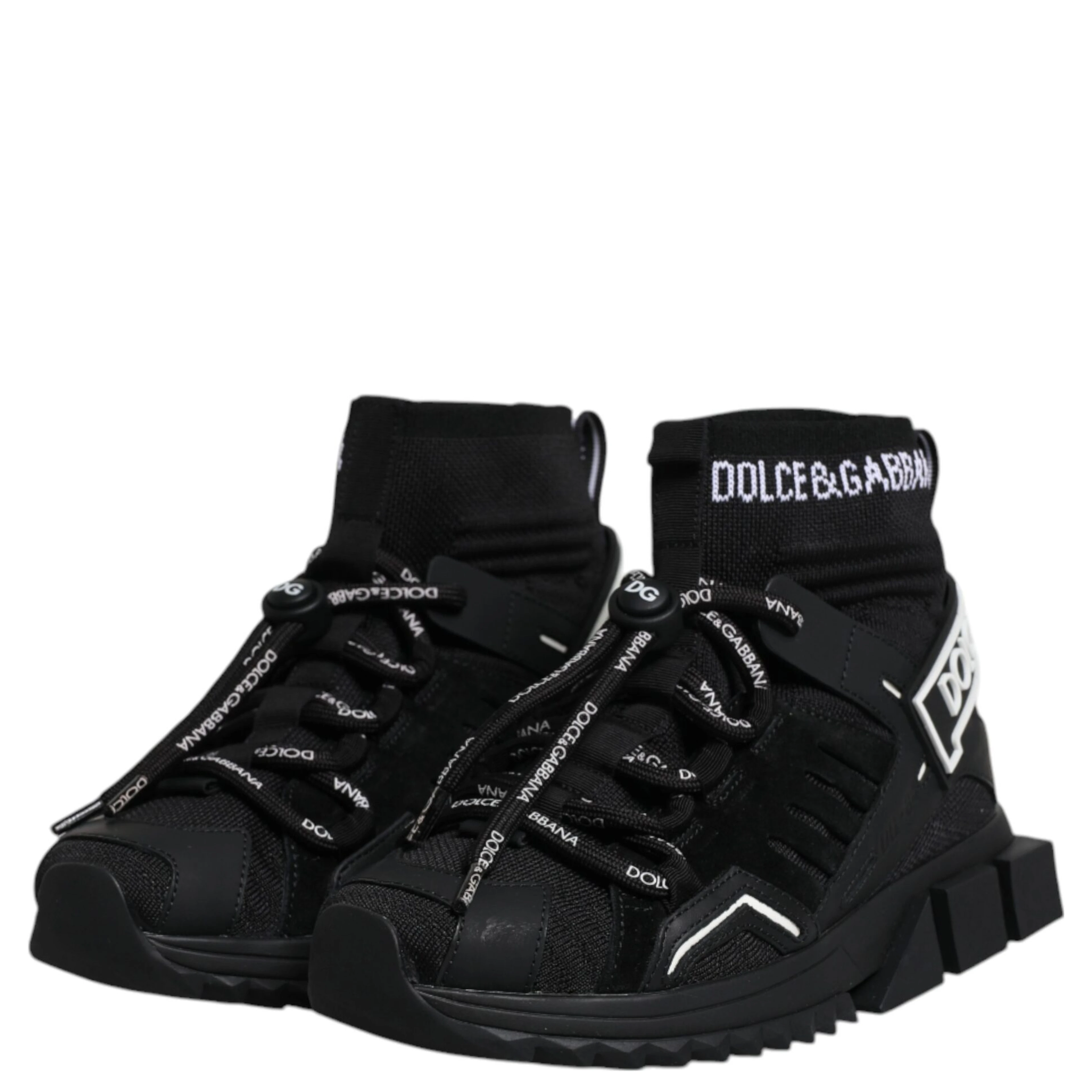 Black Sorrento Socks Logo Sneakers Shoes