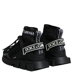 Black Sorrento Socks Logo Sneakers Shoes