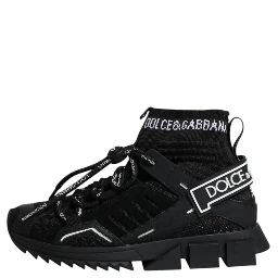 Black Sorrento Socks Logo Sneakers Shoes