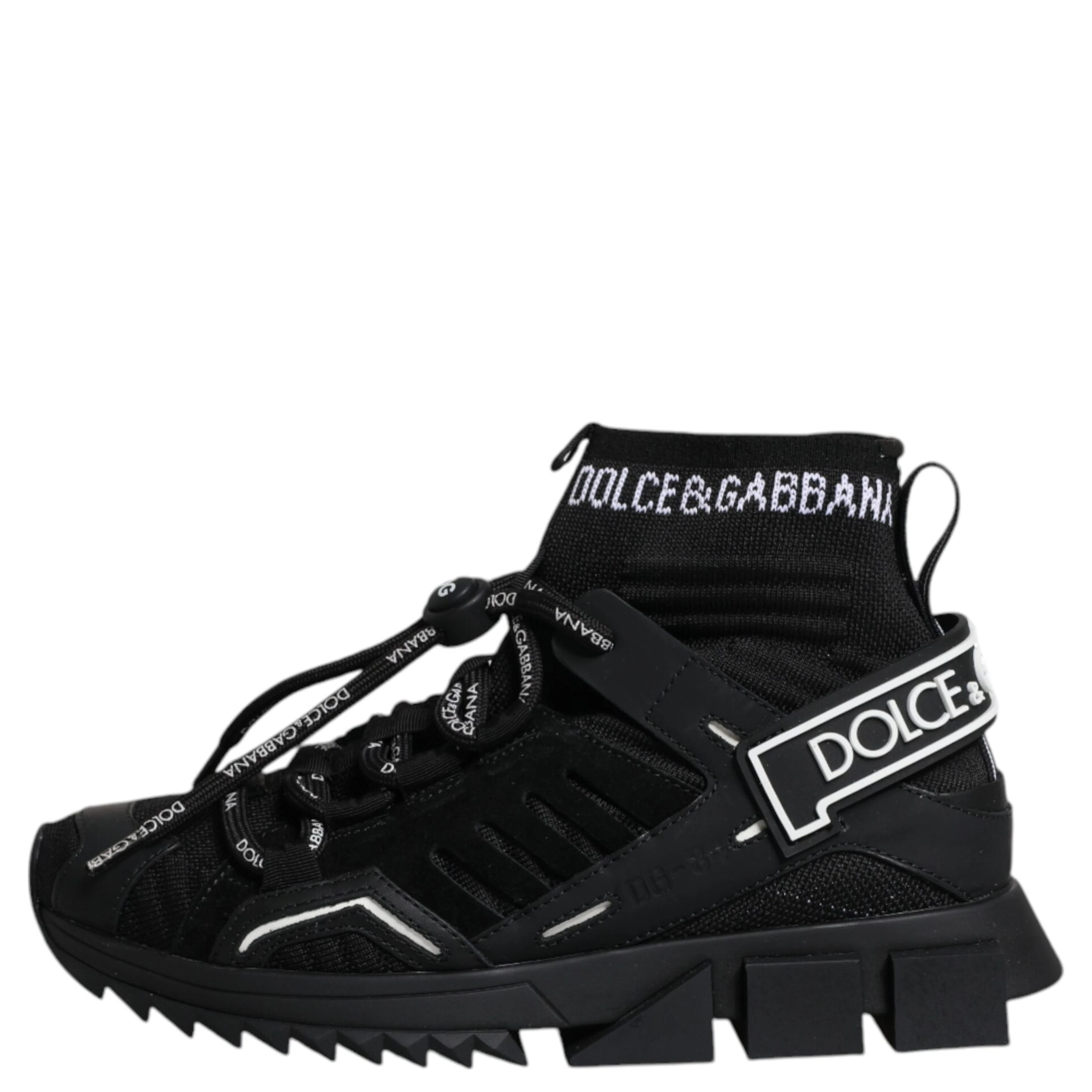 Black Sorrento Socks Logo Sneakers Shoes
