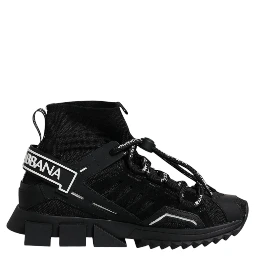 Black Sorrento Socks Logo Sneakers Shoes