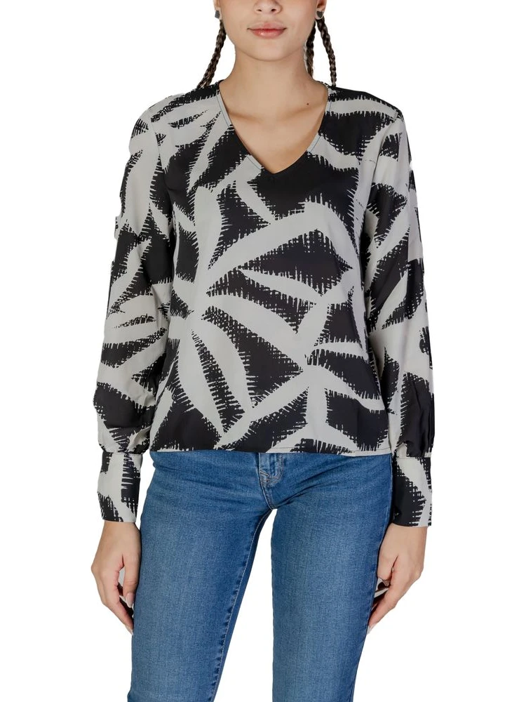 Black Recycled Polyester Blouse
