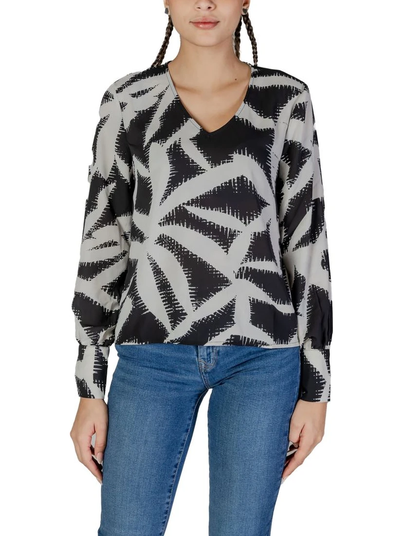 Black Recycled Polyester Blouse