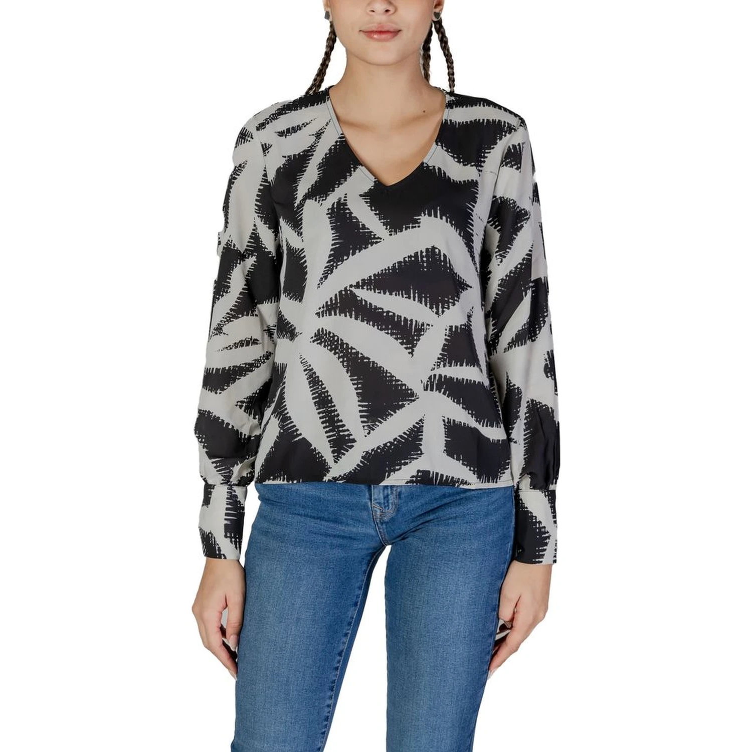 Black Recycled Polyester Blouse