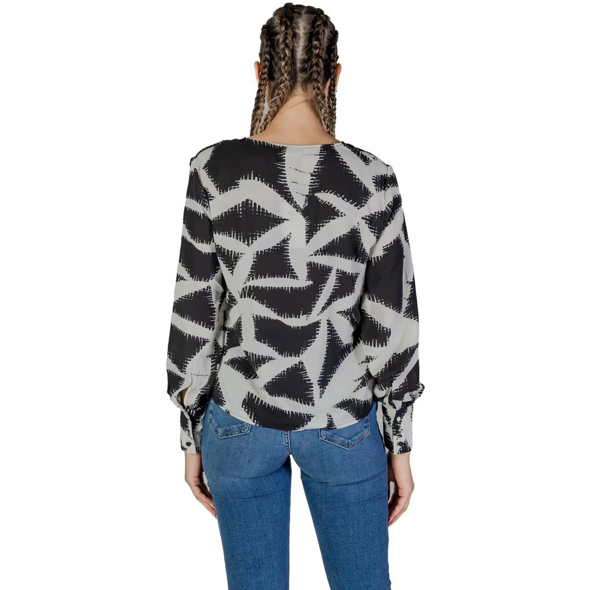 Black Recycled Polyester Blouse