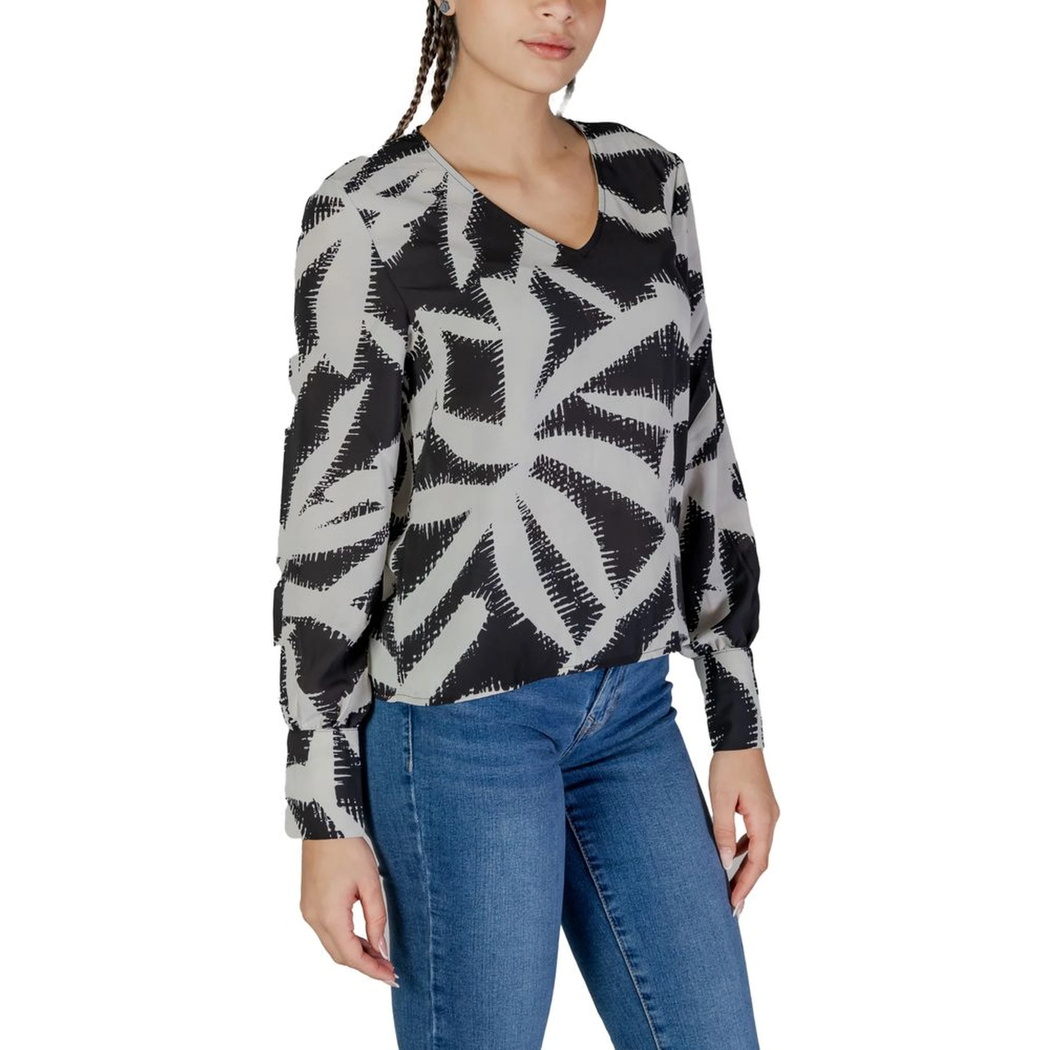 Black Recycled Polyester Blouse