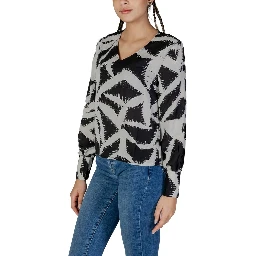 Black Recycled Polyester Blouse