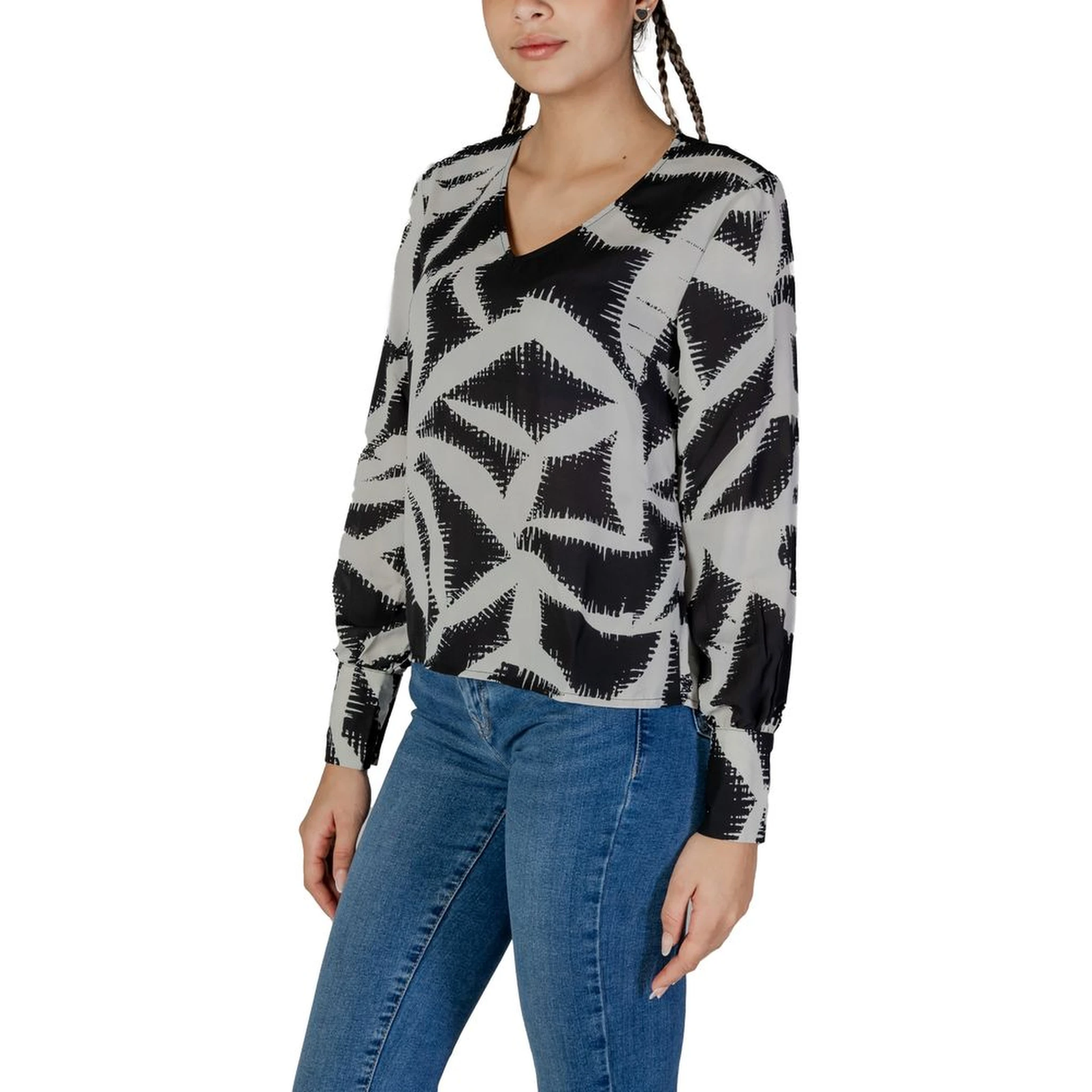 Black Recycled Polyester Blouse