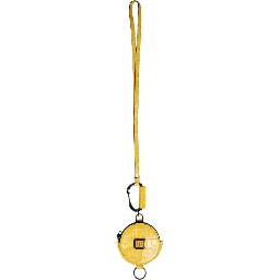 Yellow Round Leather DG Logo Coin Purse Lanyard Wallet