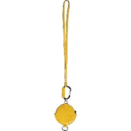 Yellow Round Leather DG Logo Coin Purse Lanyard Wallet